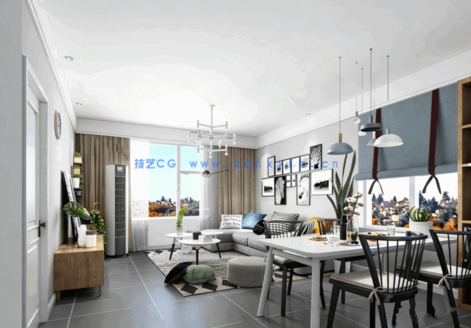 整体模型-136套北欧空间模型(图3)