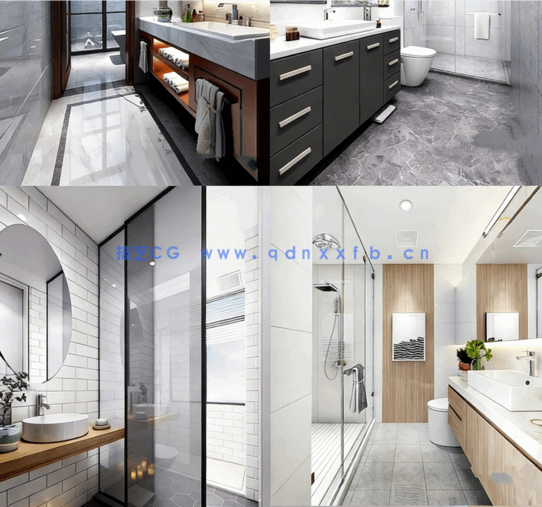 整套模型 147套卫生间模型（3Dmax源文件有材质 有场景 有灯光 ）(图10)