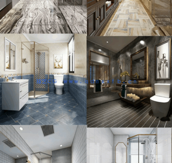 整套模型 147套卫生间模型（3Dmax源文件有材质 有场景 有灯光 ）(图14)