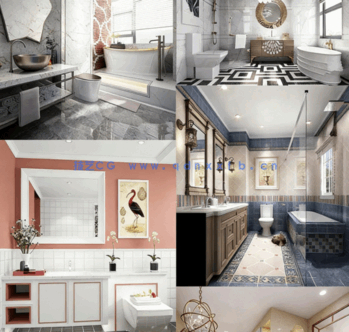 整套模型 147套卫生间模型（3Dmax源文件有材质 有场景 有灯光 ）(图13)