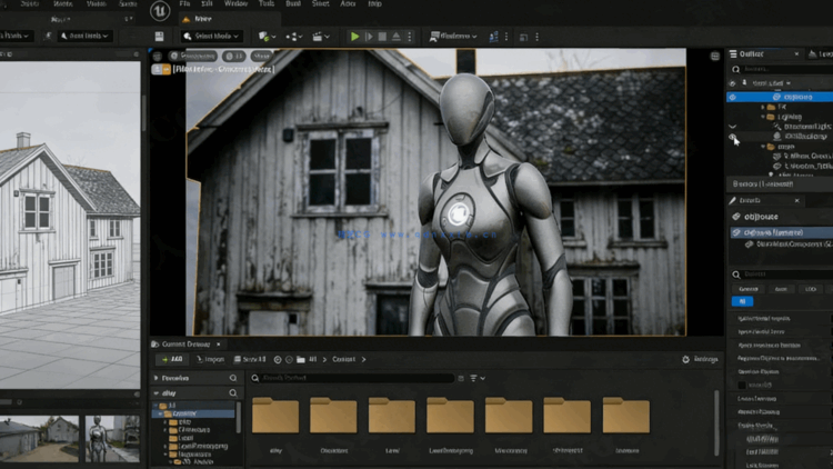 Unreal Engine专业级电影环境场景构图与光照技术视频教程(图4)