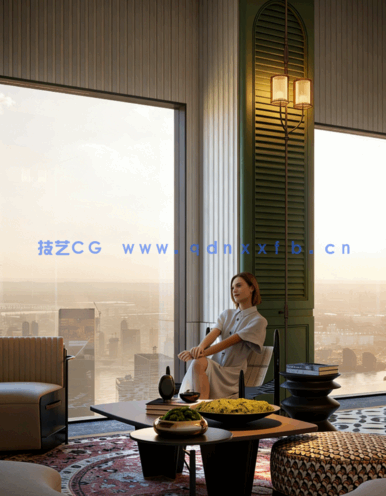 大敏老师 CCD酒店会所模型 （含灯光材质）(图2)