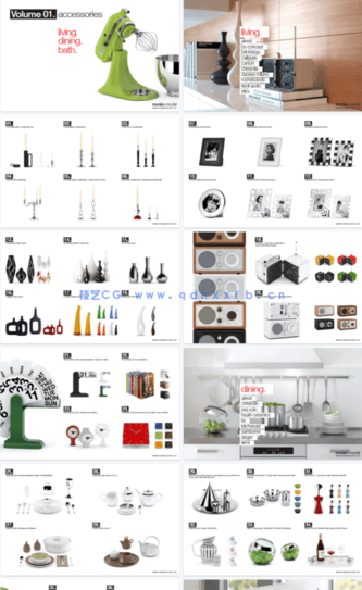精品 160个单体模型（包含室内常用模型、椅子、装饰品、灯具）(图1)