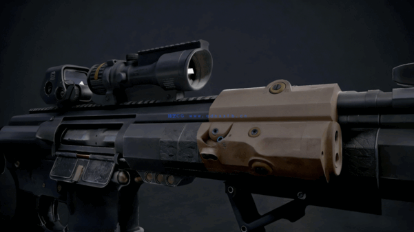 3dsmax步枪游戏武器完整制作大师班教程(图1)