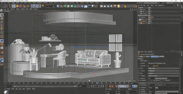 Cinema 4D房间动画动态图形实例制作视频教程(图4)