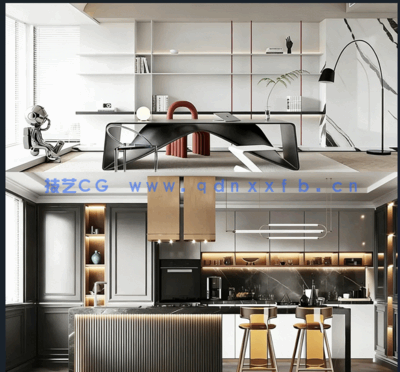 3DMax场景模型高颜值家装各空间（184套）(图1)