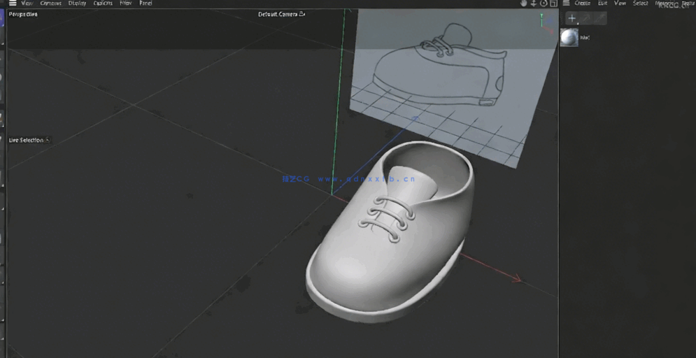 Cinema 4D鞋子建模实例制作视频教程(图3)