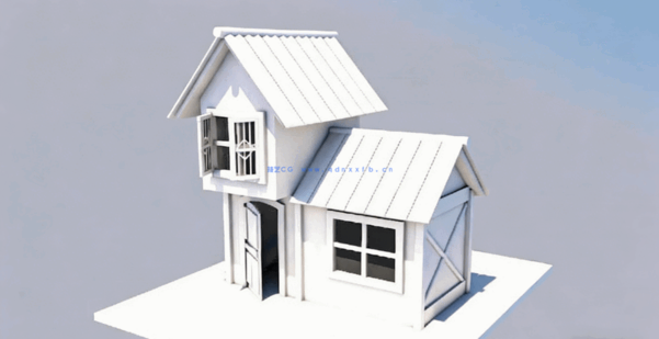 C4D二层小楼小木屋温馨欧式农舍住宅建筑建模教程(图1)