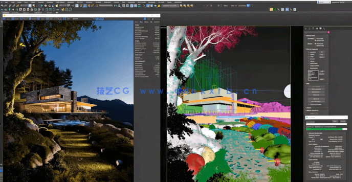 [3dsmax] 3dsmax建筑场景外部灯光照明大师班训练视频教程(图7)