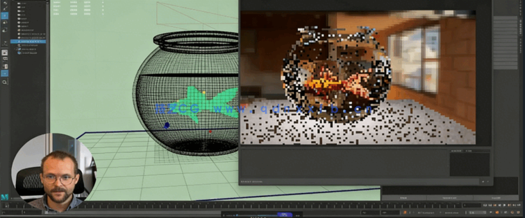 Maya鱼缸场景实例制作训练视频教程(图2)