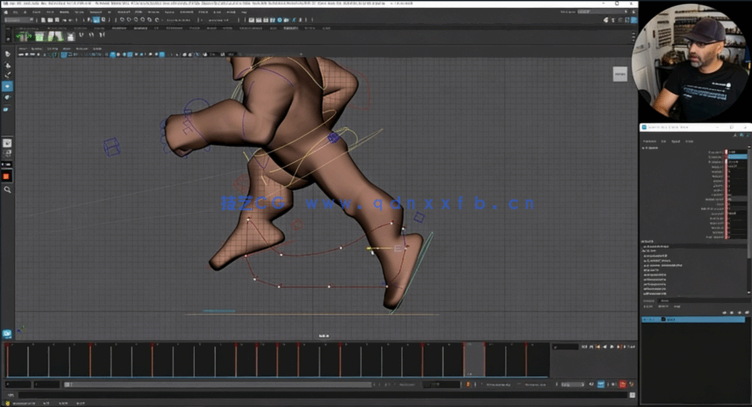 Maya卡通角色跑步运动循环动画制作视频教程(图2)