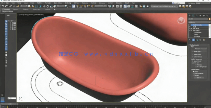  3dsmax洗手间卫生洁具建模技术视频教程(图1)