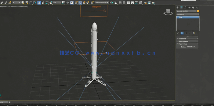 3dsmax火箭发射特效场景完整制作视频教程(图1)