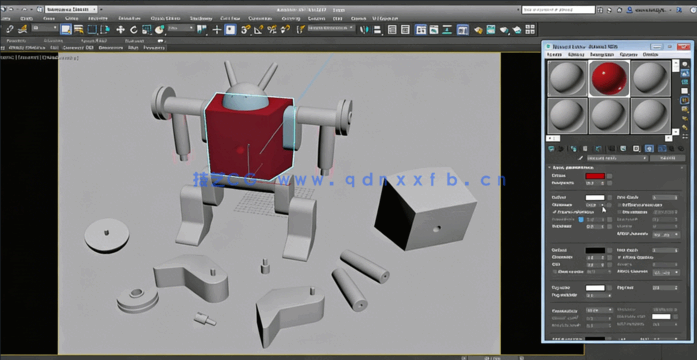 3dsmax积木机器人玩具建模制作视频教程(图4)