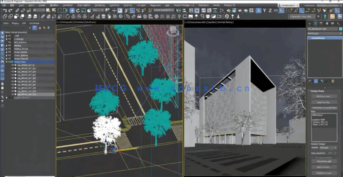 3dsmax与Corona建筑外部景观高级技能训练视频教程(图1)