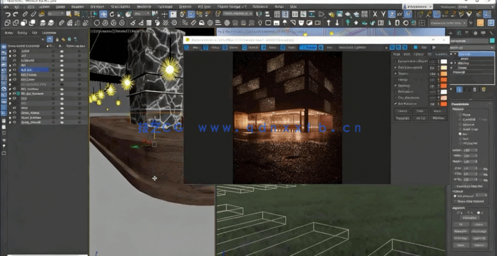 3dsmax与Corona建筑外部景观高级技能训练视频教程(图2)