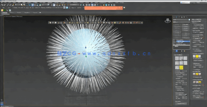 3dsmax毛绒球状模型动画处理视频教程(图1)