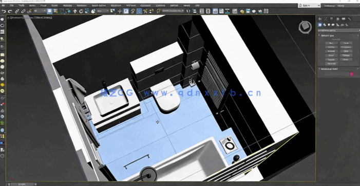 【中文字幕】3dsMax室内设计浴室项目设计训练视频教程(图4)