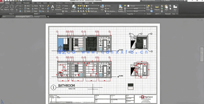 【中文字幕】3dsMax室内设计浴室项目设计训练视频教程(图6)