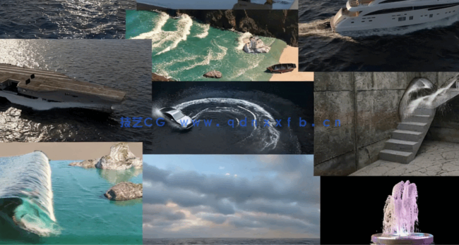 Phoenix FD大型水海水河流特效场景实例制作视频教程(图4)