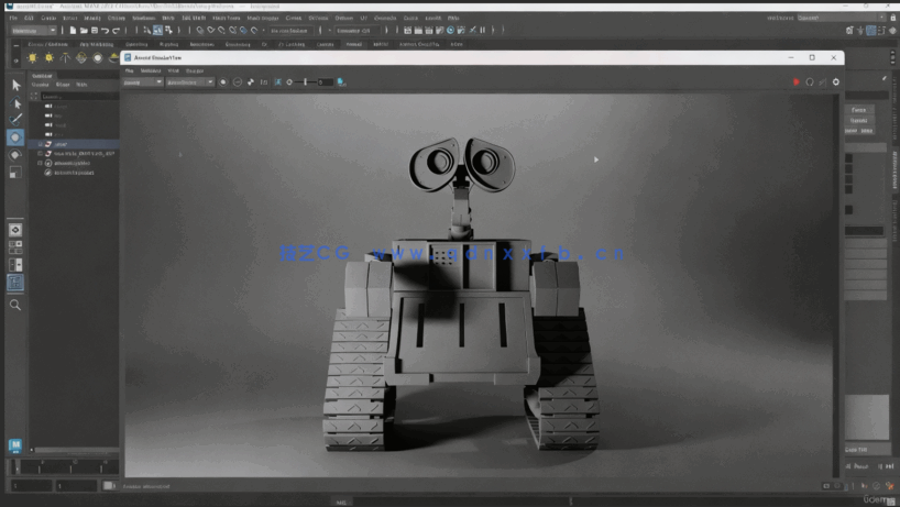Maya机器人瓦力完整制作工作流程视频教程(图1)