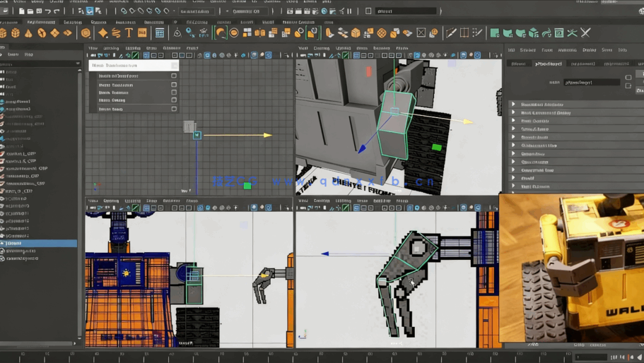 Maya机器人瓦力完整制作工作流程视频教程(图3)