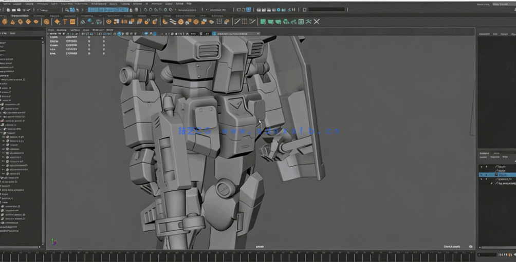 Maya高达机器人建模完整制作流程视频教程(图5)
