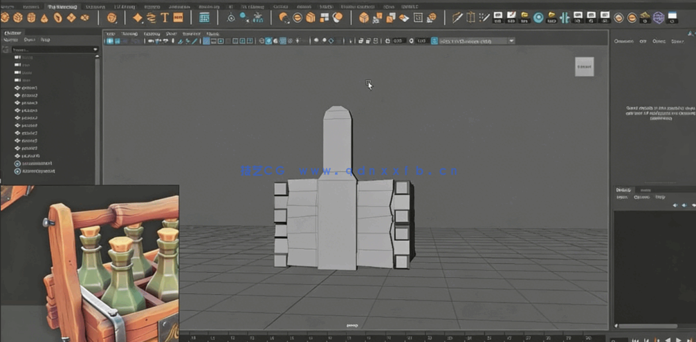Maya游戏木箱模型资产制作视频教程(图1)
