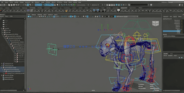Maya猎豹四足动物骨骼绑定动画视频教程(图2)