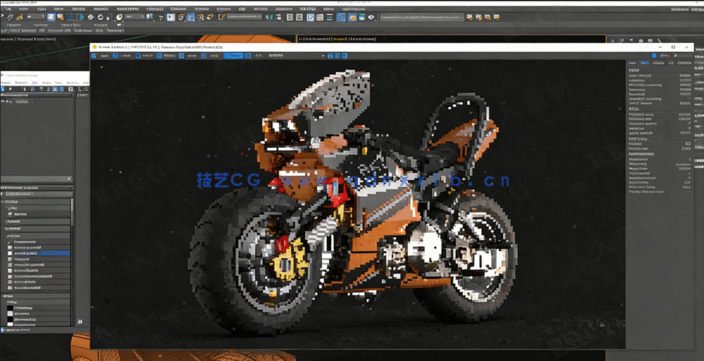 【中文字幕】3dsmax摩托车从2D概念图到3D建模制作视频教程(图5)