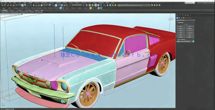 3dsMax野马汽车建模完整制作工作流程视频教程 (图5)