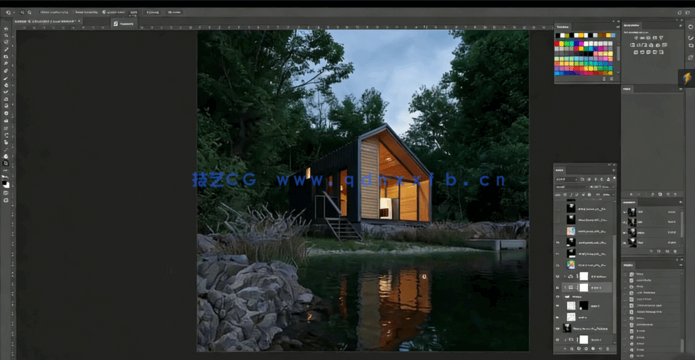 3dsmax与Corona逼真小木屋渲染图制作视频教程(图2)
