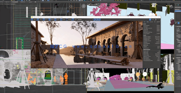 3dsmax建筑场景外部灯光照明大师班训练视频教程(图3)