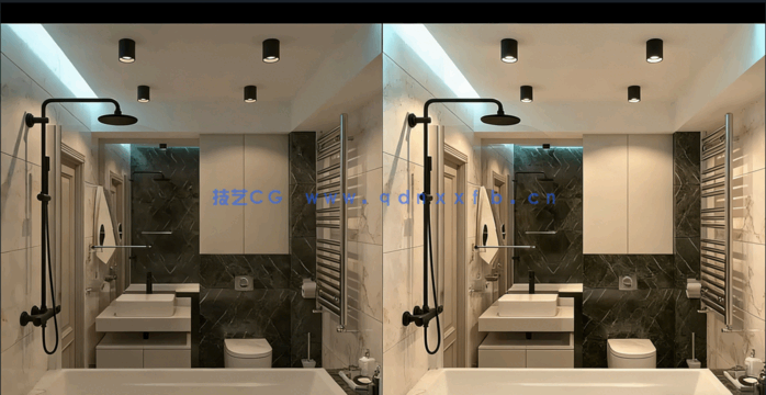 3dsMax室内设计浴室项目设计训练视频教程(图2)