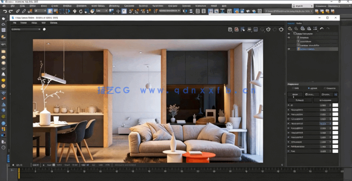 3dsMax与V-ray 5室内3D渲染技术视频教程(图2)