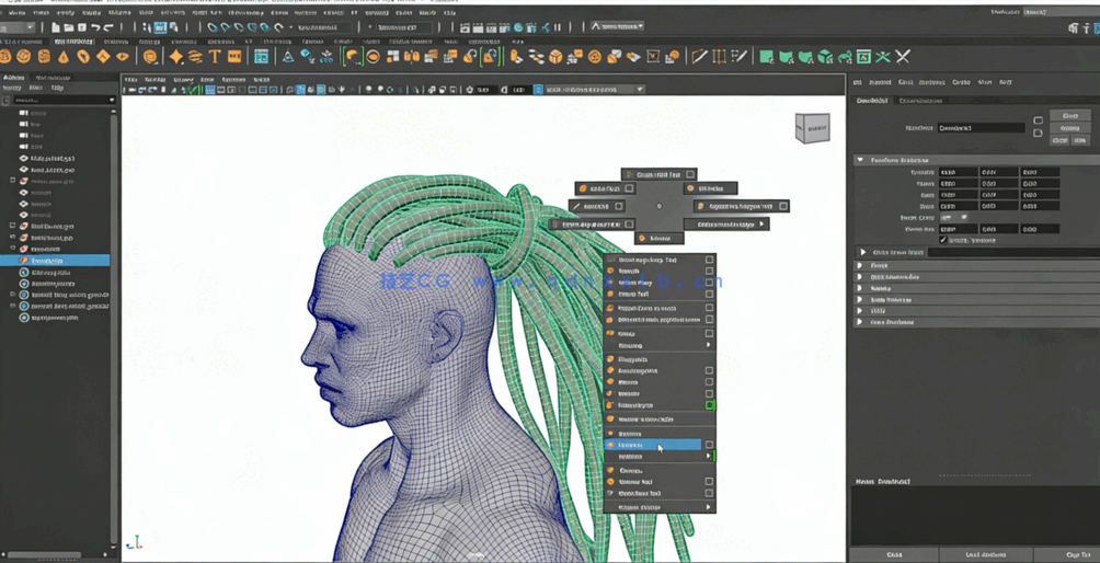  Maya中Xgen逼真人物角色面部与发型制作视频教程(图3)