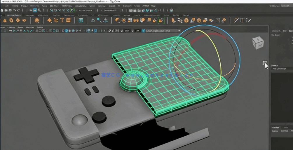 Maya掌上游戏机完整建模制作流程视频教程(图3)
