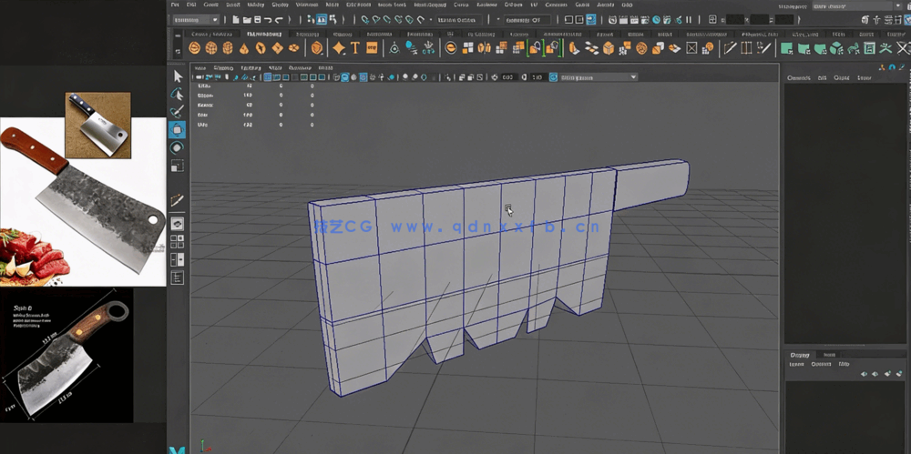 Maya Zbrush与Substance Painter游戏砍刀实例制作视频教程(图1)