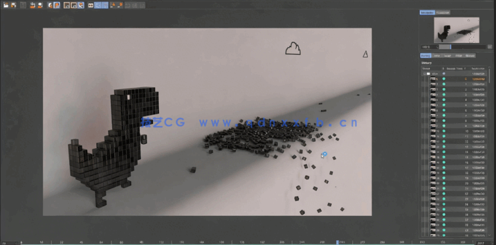 C4D 8位像素风格无缝循环动画制作视频教程(图5)