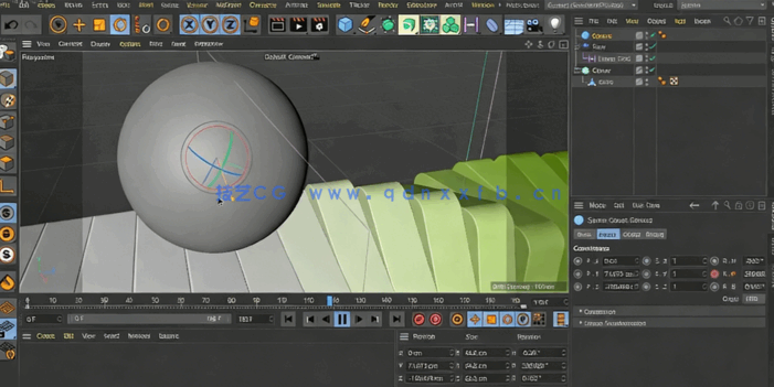Cinema 4D简单循环3D动画实例制作视频教程(图3)