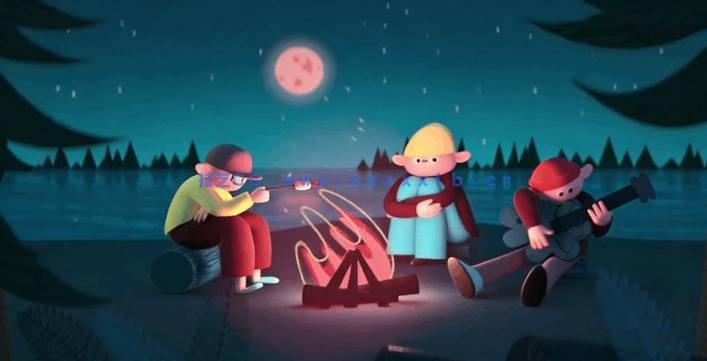 C4D卡通动画场景3D角色模型视频教程(图2)