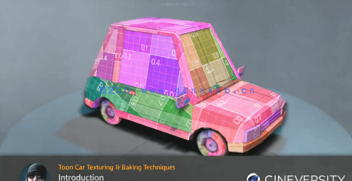 C4D中TOON汽车纹理3D模型拆分训练视频教程(图3)