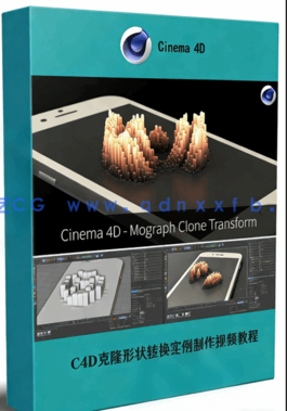 C4D克隆形状转换实例制作视频教程(图1)