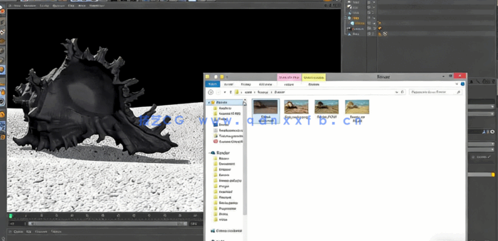 C4D逼真沙滩环境场景实例制作视频教程(图2)