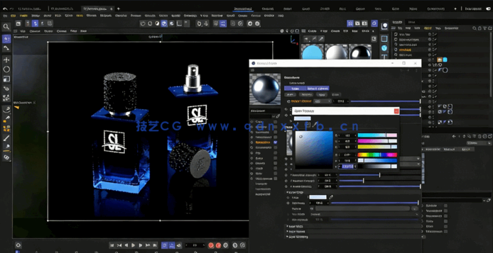 Cinema 4D逼真香水瓶产品完整实例制作视频教程(图3)