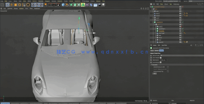 C4D布加迪汽车建模和渲染完整制作工作流程视频教程(图2)