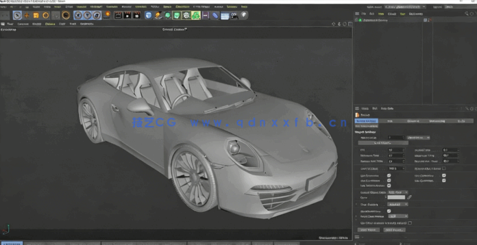 C4D布加迪汽车建模和渲染完整制作工作流程视频教程(图4)