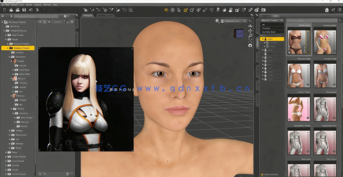 C4D与Marvelous超精细女性角色完整制作工作流程视频教程(图3)