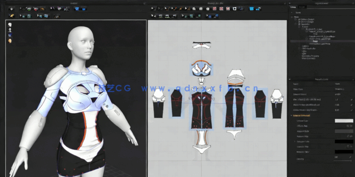 C4D与Marvelous超精细女性角色完整制作工作流程视频教程(图4)