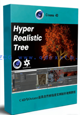 C4D与Octane逼真自然树场景实例制作视频教程(图1)